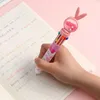 Colors Kawaii Ballpoint Pen Student Push Color Exam Office Multi-color Signature School Study Stationery Childrengift