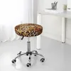 Pillow Leopard Print Round Bar Chair Cover Decor For