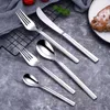 Dinnerware Sets 20Pcs/set Cutlery Set 304 Stainless Steel Flatware Western Silverware Knife Spoon Fork Dishwasher Safe Drop