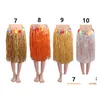 Other Festive Party Supplies Hawaiian Costume Grass Skirts Ha Skirt Plastic Fibers Patry Decorations Children Kids Adt Show Beach Danc Dhnso