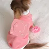 Embroidery Sweatshirts Pet Dogs Clothing Pink Print Pets Sweater Dog Apparel Casual Cotton Pug Puppy Clothes273P