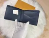 Luksusowa marka unisex krótkie portfele wytłaczane niebieskie zapycha szkic portfel