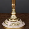 Ljushållare American Nordic Style Holder Living Room Dinner doftande ljusstake Luxury Metal Pedestal Centro de Mesa Home Decorations