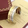 braccialetto di lusso braccialetto di fascino braccialetto di design donna acciaio al titanio intarsiato con diamanti braccialetto aperto braccialetto di marca gioielli per donna nave libera regalo di Natale