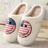 Pantoufles viennent avec chaussette Kaii dessin animé hiver nouvelles pantoufles de fourrure avec chaussettes chambre drapeau modèle maison femmes pantoufles moelleuses diapositives babiq05