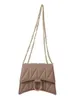 2023 Senior textur Argyle Chain Women's Bag Fashion Personlighet axelväska Urban Simple Trend Crossbody Bag