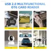 قراء بطاقة الذاكرة 5 في 1 متعدد الوظائف USB 2.0 Type C USB Micro USB SD TF Card Card Card Card for Android iPhone Computer Dock OTG Type C Adapter L230916