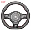 Yuji-Hong Housse de volant de voiture pour VW Golf 6 GTI MK6 VW Polo GTI Scirocco R Passat CC R-Line 2010 en cuir artificiel 3294