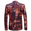 Plyesxale Brand Men Blazer Jacket Slim Fit 3D Tiger Lion Mens Printed Blazer New Designs Men's Blazers Stage Costume Homme Q4315N