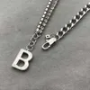 jewelry bb earrings New Letter Full Diamond Double Layer Necklace for Men and Women Can Wear Light Luxury Fashion Versatile Premium Feel