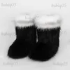 Boots Winter Shoe Women's Winter Fluffy Faux Fox Fur Boots Woman Plush Warm Snow Boots Luxury Footwear Girls' Furry Fur Bottes Fashion T230918