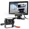 DC12V-24V Omkeersysteem 7 inch TFT LCD Auto Monitor IR Nachtzicht Achteruitrijcamera CCD Camera Afstandsbediening341x