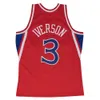 Men Kids 3 Allen Iverson Basketball Jersey 3 Vintage Black White Red Blue Stitched Jerseys Retro