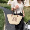 2024 New luxury high quality handbag Internet celebrity fashion trend Tote new summer texture niche large capacity straw woven foreign style shoulder bag for women