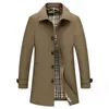 Burberys Men's Trench Coats 2024 New Luxury Brand Hotsalesファッションデザイナー高品質のクラシックメンズロングトレンチコートルーズジャケット風プルーフオーバーコート6536