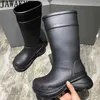 Bottes Genou haut Tube bottes de pluie femmes EVA semelle épaisse imperméable à l'eau antidérapant décontracté chevalier bottes hommes printemps automne grande taille 35-45 babiq05