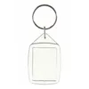 50 Pcs Clear Acrylic Plastic Blank Keyrings Insert Passport Po Keychain Keyfobs Keychian Key Chain Ring203O