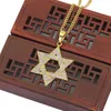 Pendant Necklaces Religious Menorah And Star Of David Jewish Necklace Stainless Steel 3 5mmcuban Chain Hip Hop Bling Jewlery For M312r