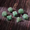 Dados de piedras preciosas sueltas poliédricas de aventurina verde natural, juego de 7 piezas, juego de dados de piedra de dragones y mazmorras, adornos para juegos de rol DND, productos al por mayor, se acepta personalizado