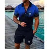 Men's Tracksuits Polo Tracksuit Shorts Sets For Man Clothing BMX MTB Skull Design Bike Parts Fittings Accesory Running High Quality