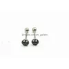 Anneaux de langue Lot50pcs en acier chirurgical Jack Ring Bar Mamelon Droit Barbells Piercing 14G1.6Mm Arrivé Drop Livraison Jewe Dhgarden Dhzcp