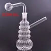 1 pçs forma espiral vidro bong cachimbo de água bubbler fumar cinza coletor braço perc com 14mm jiont downstem tubos queimador de óleo