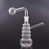 1pcs forme en spirale verre Bong narguilé fumer tuyau barboteur fumer cendrier bras Perc avec 14mm Jiont Downstem tuyaux de brûleur à mazout