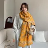 Lätt lyxig och avancerad luftkonditioneringsjal med kvinnors höst och vinterimitation Cashmere Jacquard Scarf Versatile Tassel Isolation Scarf