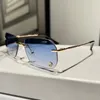 Luxus-Designer-Sonnenbrille 8344, UV400, rosa Sonnenbrille, modische Damen-Sonnenbrille, rahmenlose Legierungsbeine, klassische polarisierte Herren-Sonnenbrille, Kirschblüten-Rosa