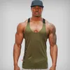 Designer Fashion Solid Gym Männer Stringer Tank Top Bodybuilding Fitness Singuletts Muskel Weste T-stück Männer Sport Tops262y