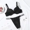 Sexy Brief Strass Bh Unterwäsche Set Komfort Kurze Sets Push-Up Bh Und Höschen 2 Stück Sets Für Frauen dessous Set LJ2012123233