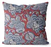 Kussen Moderne Europese Pastorale Bloem Geometrische Vierkante Sierkussen/almofadas Case 43 53 Vintage Rood Blauw Cover Home Decore