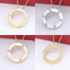 Designer Luxury Circle Love Necklace for Women Love Jewelry Diamond Chain Valentine Day Gift Necklaces Choker Chain Jewelry Accessories Non Fading