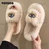 Hausschuhe Winter Pelzige Frauen Schuhe Flauschige Kunstfell Hausschuhe Strass Devil Eye Slides Plattform Haus Plüsch Warme Flip Flops Y2K Pelzschuhe babiq05