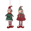 Cartoon Paar Elf Pop Hangende Vrolijke Kerstversiering Hanger Kerstboom Hang Feestelijke Feestornamenten Kerstcadeaus