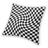 Pillow Multi-color Geometric Check Twist Cover Home Decorative Square Modern Abstract Geometry Pillowcover Throw For Car