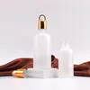 Frost Glass Dropper Butelka Butelki olejku eterycznego 5 ml 10 ml 15 ml 20 ml 30 ml 50 ml 100 ml pustego szklanego pojemnika kosmetycznego