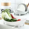 Dish Rack Drain S Torra rätter Tabellagring Lagringsarrangör Hylla Bestick Drain Rack Bowl Storage #50 220328272B