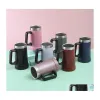 Tasses Tasse de bière de 24 oz avec poignée en acier inoxydable 304 double paroi gobelet insated voyage tasse à café livraison directe maison jardin cuisine