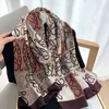 30% rabatt på halsduk Fashion Autumn Winter New Warm Scarf Women's Dual Use Cotton and Hemp Känns avancerad ljus lyx mångsidig stor sjal3llq