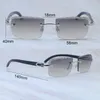 Elmas kesilmiş güneş gözlüğü gerçek siyah manda boynuz güneş gözlükleri carter tasarımcı rimless trend olan trend olan ürünü yeni desginer sürüş gölgeleri gözlük altın çerçeve