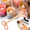 Scissors Candle 6 Colors Stainless Steel Snuffer Wick Trimmer Rose Gold Cutter Oil Lamp Trim Scissor Q417 Drop Delivery Home Garden To Dh1Au