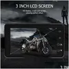 Outros acessórios de motocicleta Atualização 3 polegadas LCD Sn Câmeras duplas Mini 1080P DVR Câmera Gravador de vídeo à prova d'água com motor G-Sensor D DHSC5