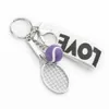 2021 Nouveau mini raquette de tennis porte-clés créatif mignon 6 couleurs amour sport porte-clés sac de voiture pendentif porte-clés bijoux cadeau accessoires3250