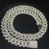 Iced Out Moissanit Ketten Kubanisches Armband Bling Moissanit Diamant Kubanische Gliederkette Hip Hop Herren Schmuck Halskette