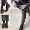 Men's Socks 5pairs/lot Solid Business Mens Summer Thin Silk High Elastic Nylon Breathable Casual Short Cool Work Trouser
