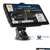 Автомобильные GPS-аксессуары 7-дюймовый Hd-навигатор Bluetooth Avin Navi 8Gbadd256Gb Голосовая навигация с новейшей Европой Южной Америкой Dhhda