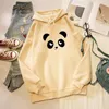 Hoodies femininos panda impressão dos desenhos animados kawaii harajuku moletom inverno streetwear kpop oversized feminino casual com capuz senhoras manga longa