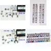 Tungringar Hela 24Colors hantel 120st Crystal Stone Fake Plug Cheater Earring Body Jewelry Drop Delivery Dhgarden DHZBT