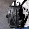 Homens e mulheres Mochila mochila bolsa de ombro moda carta padrão corda preto saco de viagem de alta qualidade pode montanhismo ba226M